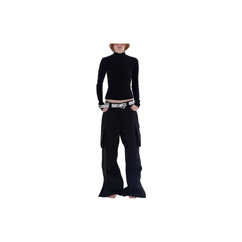 Fax Copy Express Cargo Pants Casual Pants Women's Black-4