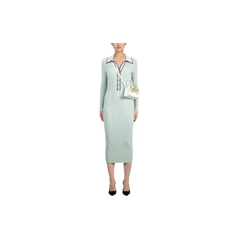 Self portrait FW22 Long Sleeved Dresses Women's Mint Green-2