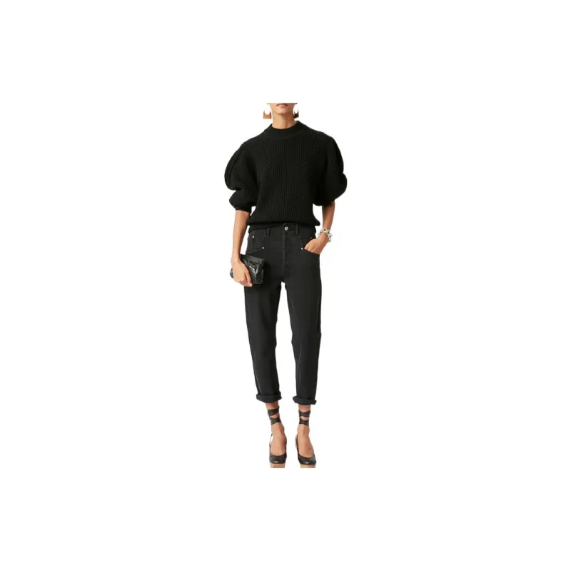ISABEL MARANT Knitted Sweatpants Women's Black-1