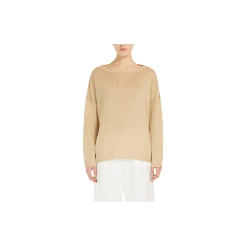 WEEKEND MaxMara Garenna Collection Linen Yarn Sweater Women's Light Umber-1