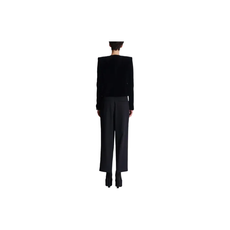 BALMAIN Blackberry-embroidered Velvet Jacket-2