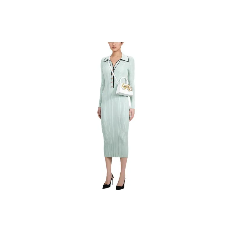 Self portrait FW22 Long Sleeved Dresses Women's Mint Green-1