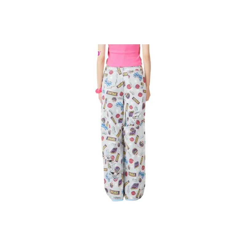 LALABOBO SS24 Jeans Women's Light Blue White-5
