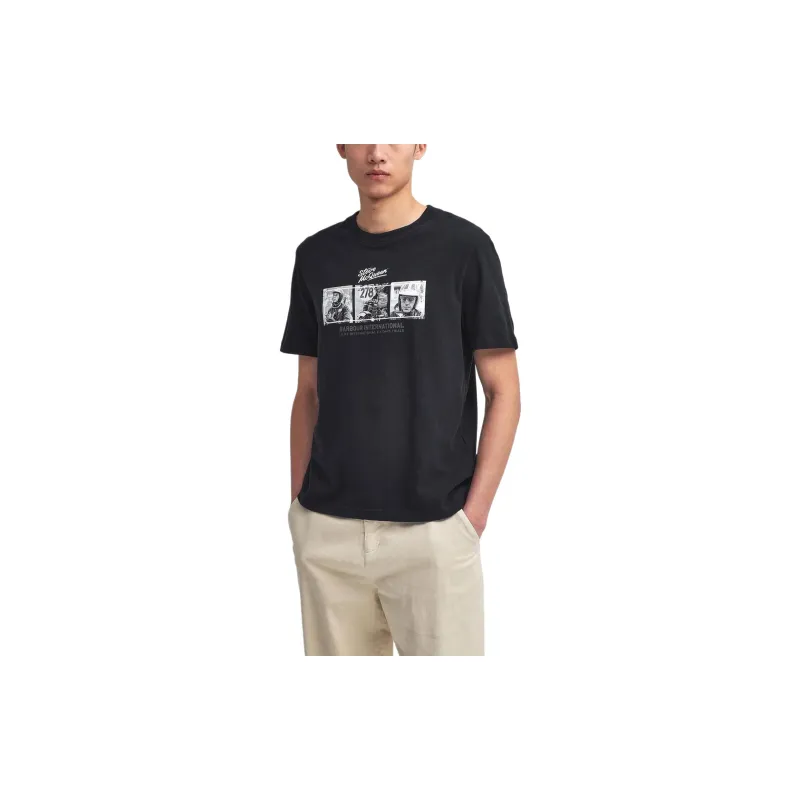 BARBOUR SS24 T Shirt Men's Black-2