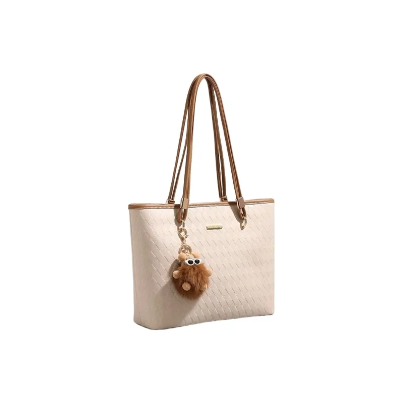 PESASRIE Imported Haute Couture Fabric Shoulder Bag Regular Women's Ecru-1