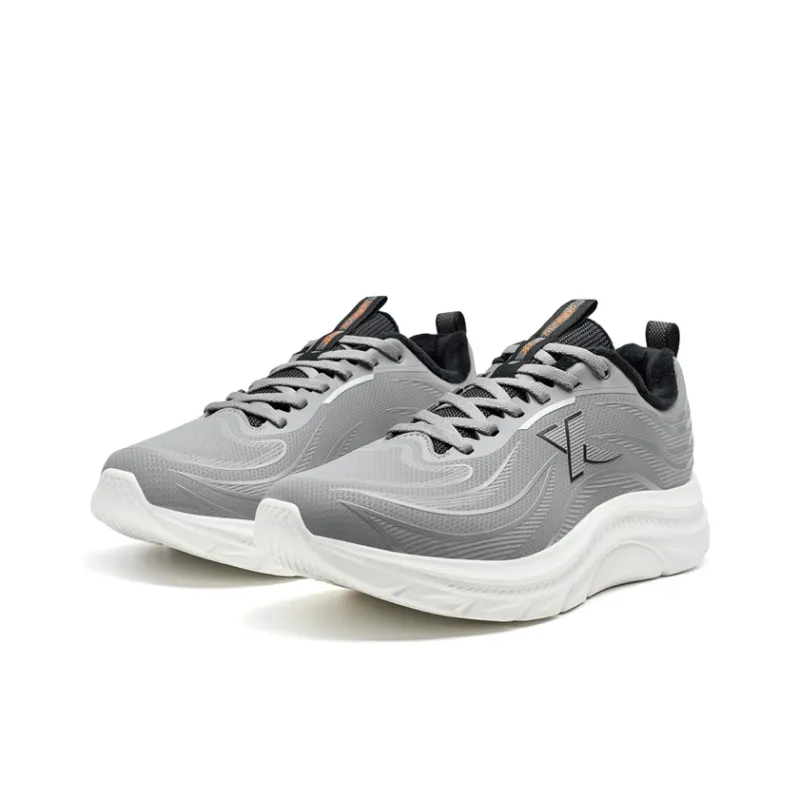 XTEP Wear Resistant Slip Resistant Low Top Running Shoes Men's Smoke Gray/Black-4