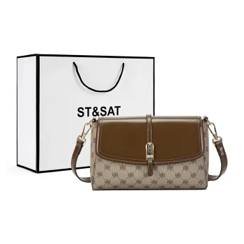 ST&SAT PVC Shoulder Bag Regular Women's Khaki/Apricot