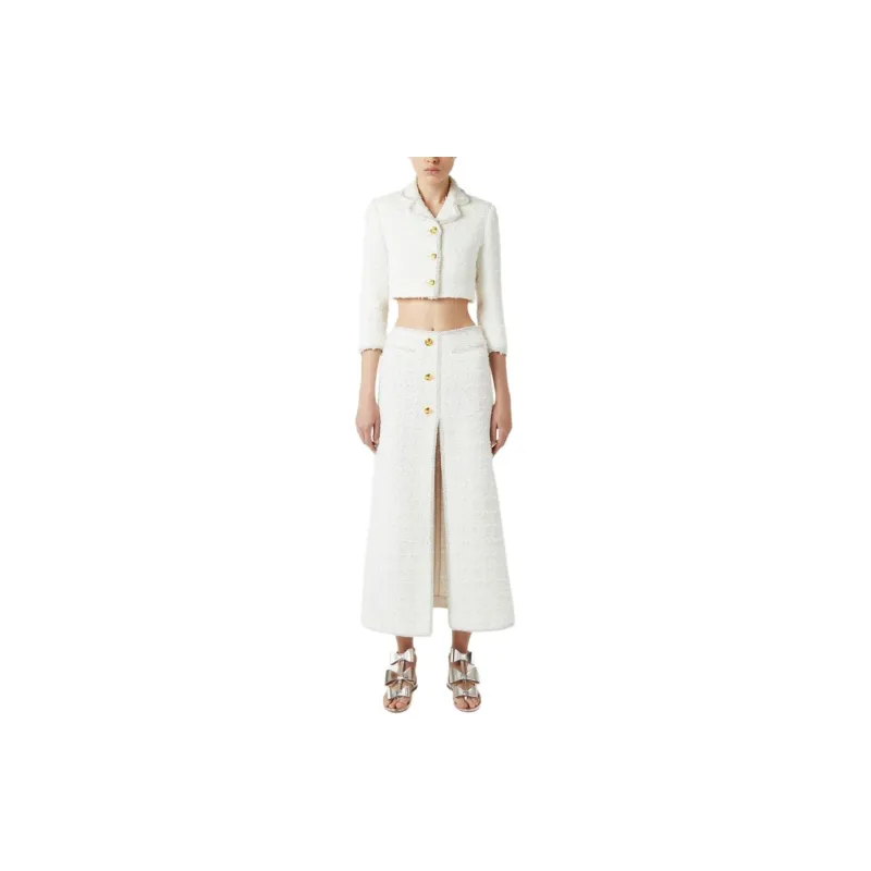 Giambattista Vall Cropped Tweed Jacket-2