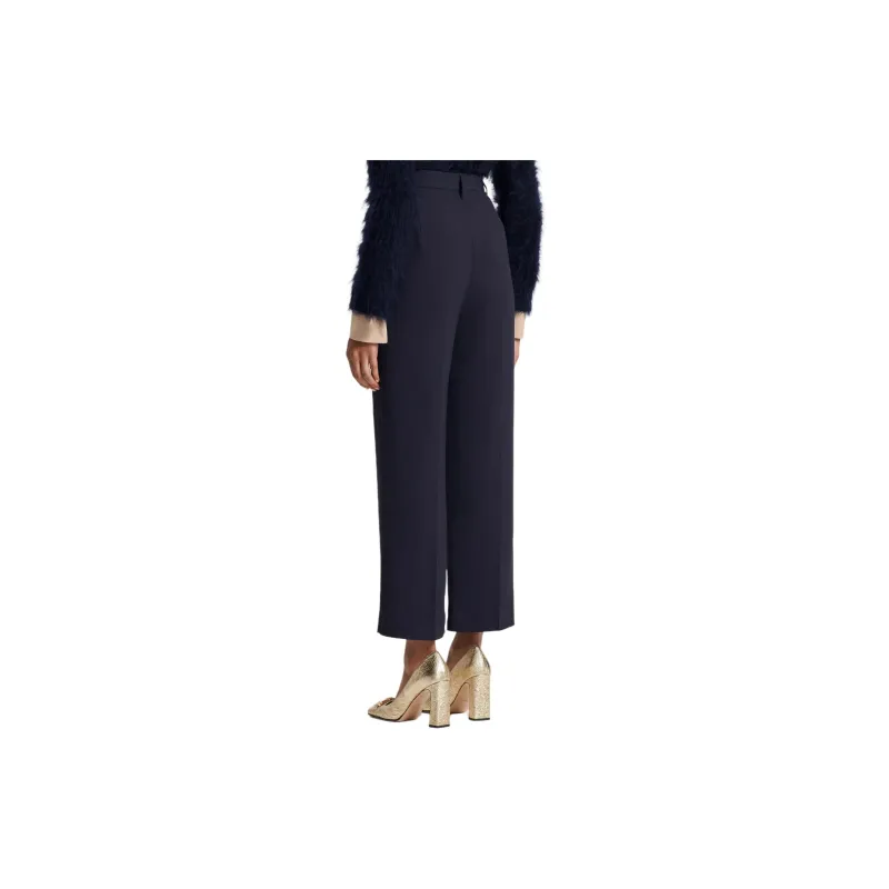 SCANLAN THEODORE Tailored Crop Trouser Casual Pants Women's Navy/Marine Blue-2
