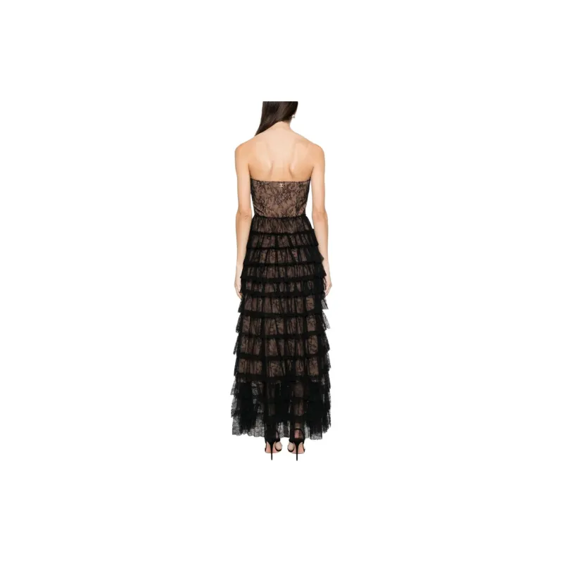 Twinset Ruffled Chantilly lace Maxi Dress-2