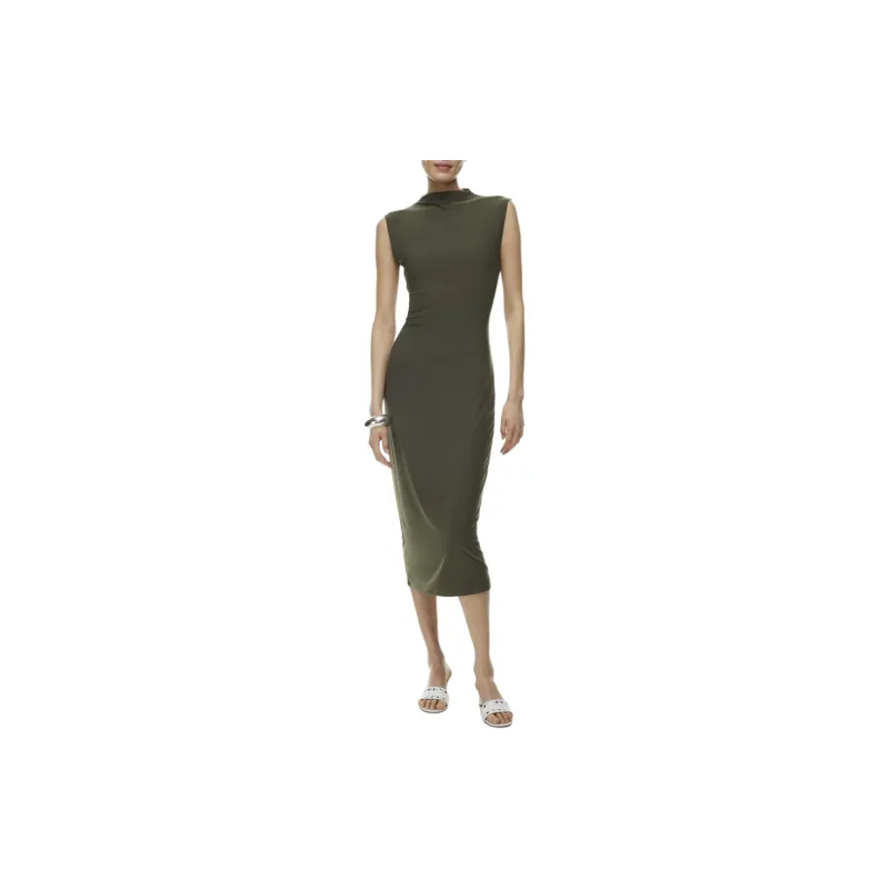 ARITZIA Wilfred Botanist Dress Sleeveless Dress Women's DARK OLIVE/Dark Olive-2