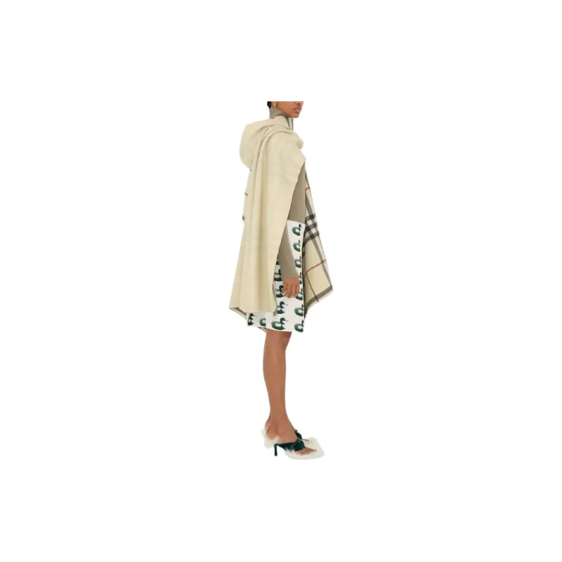 Burberry EKD-embroidered Cashmere Cape-5