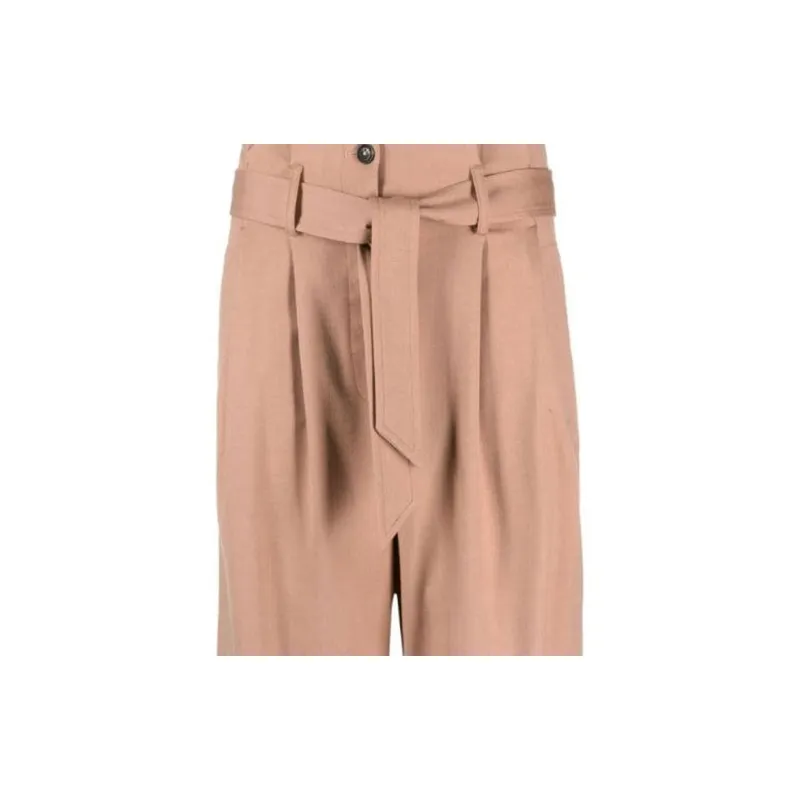 PINKO Belted Flannel Trousers-3