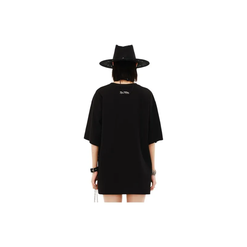PHORM Drop Shoulder Sleeve T Shirt Women's Ink Black-1