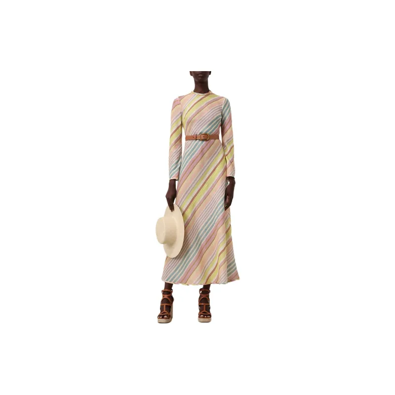 Zimmermann Halliday Striped Midi Dress-1