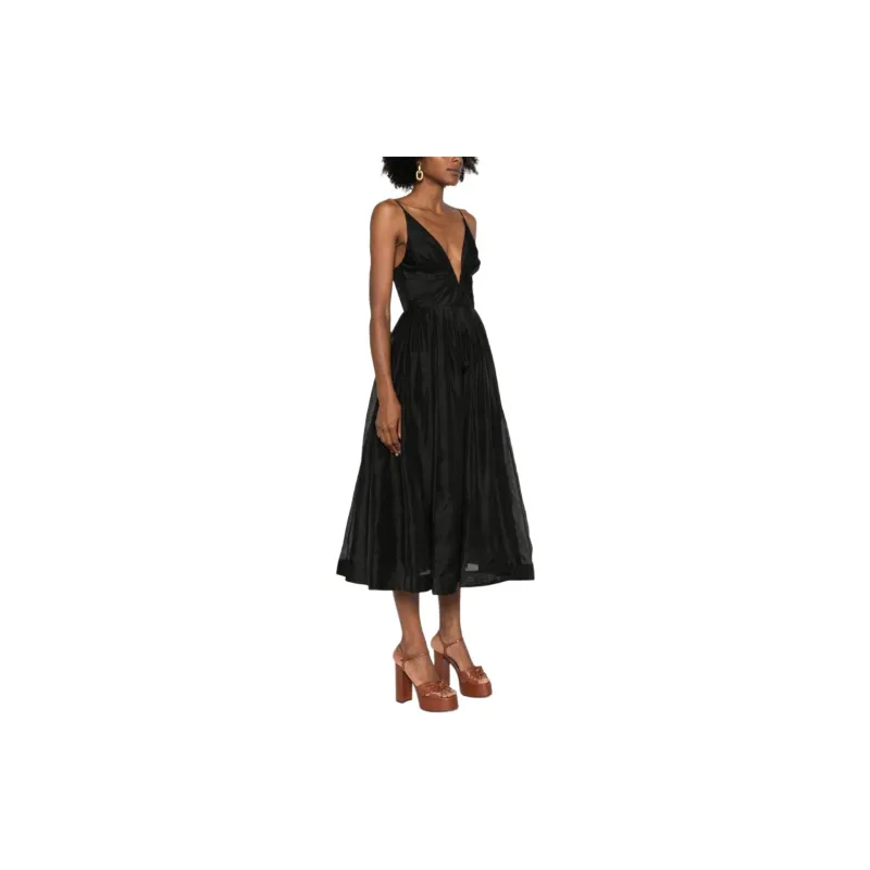 Zimmermann Illustration Gathered Detailed Midi Dress-3