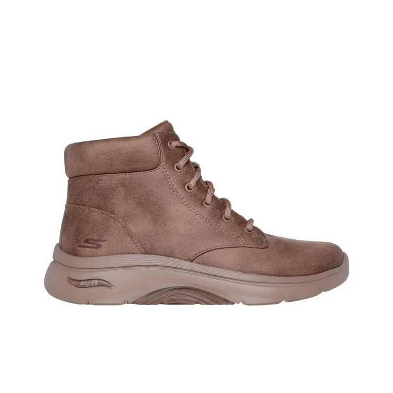 Skechers GO Walk Arch Fit 2.0 Anti-Slip Wear-Resistant High-Top Casual Shoes Women's Tan-1
