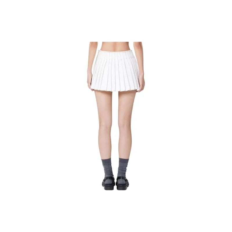 AMI Paris High-waisted Pleated Mini Skirt-2