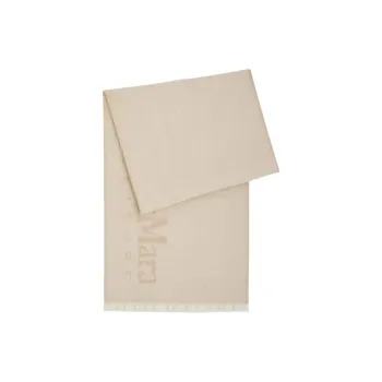 MaxMara Virgin Wool Knit Scarves Women's White
