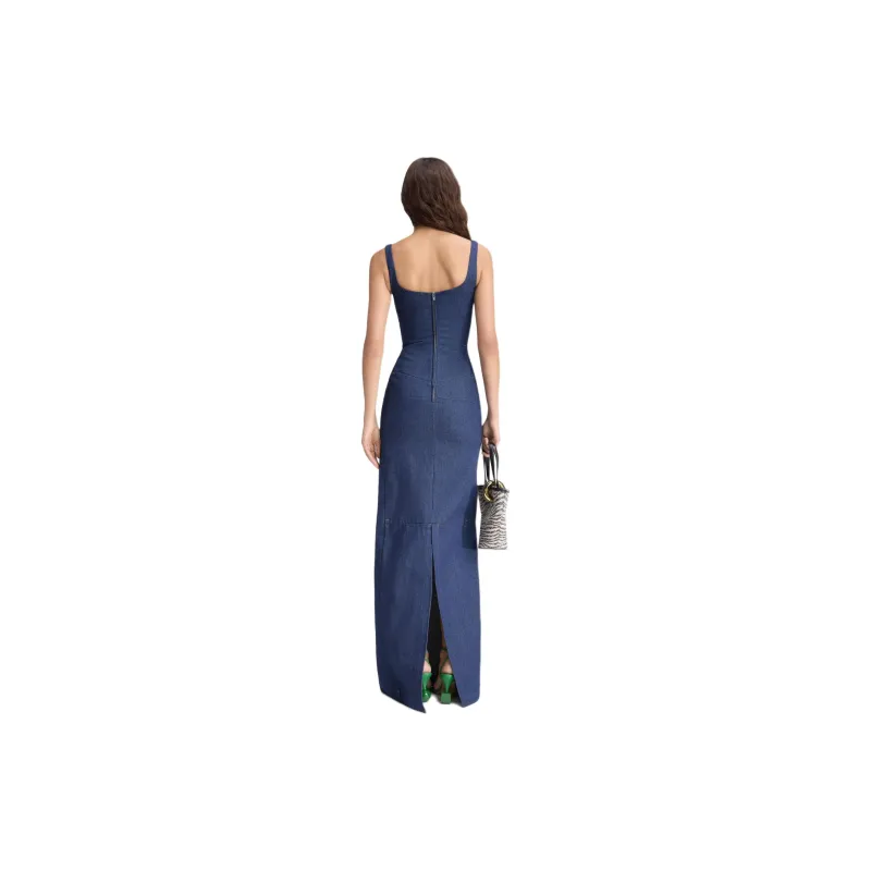 Jacquemus Denim Bustier Maxi Dress-3