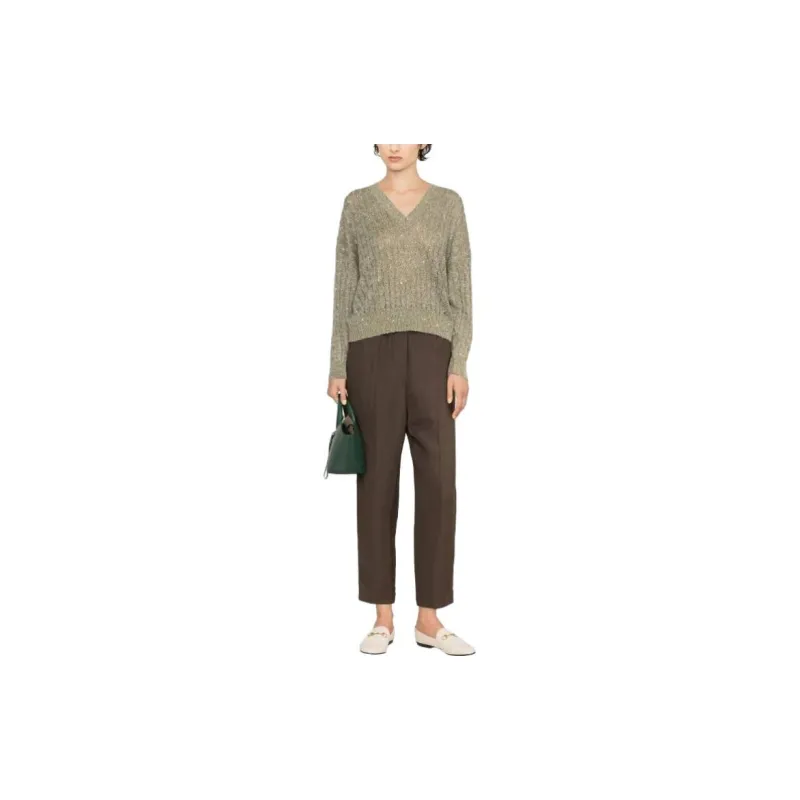 Brunello Cucinelli Casual Pants Women's Brown-1