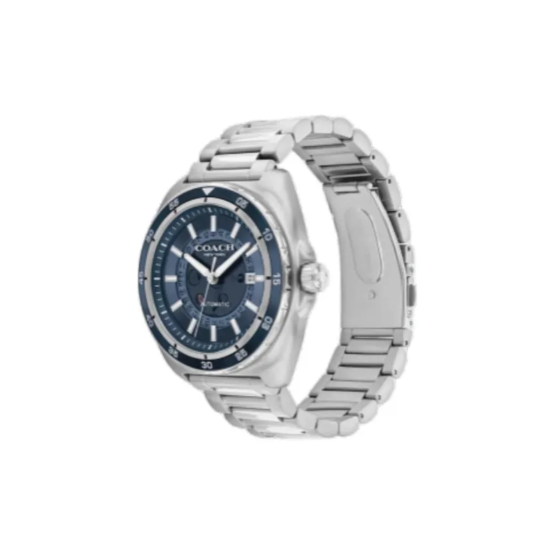 COACH Charter Wrist Watch Mechanical Movement Steel Strap 44.5mm Blue Dial Men's Watches-3