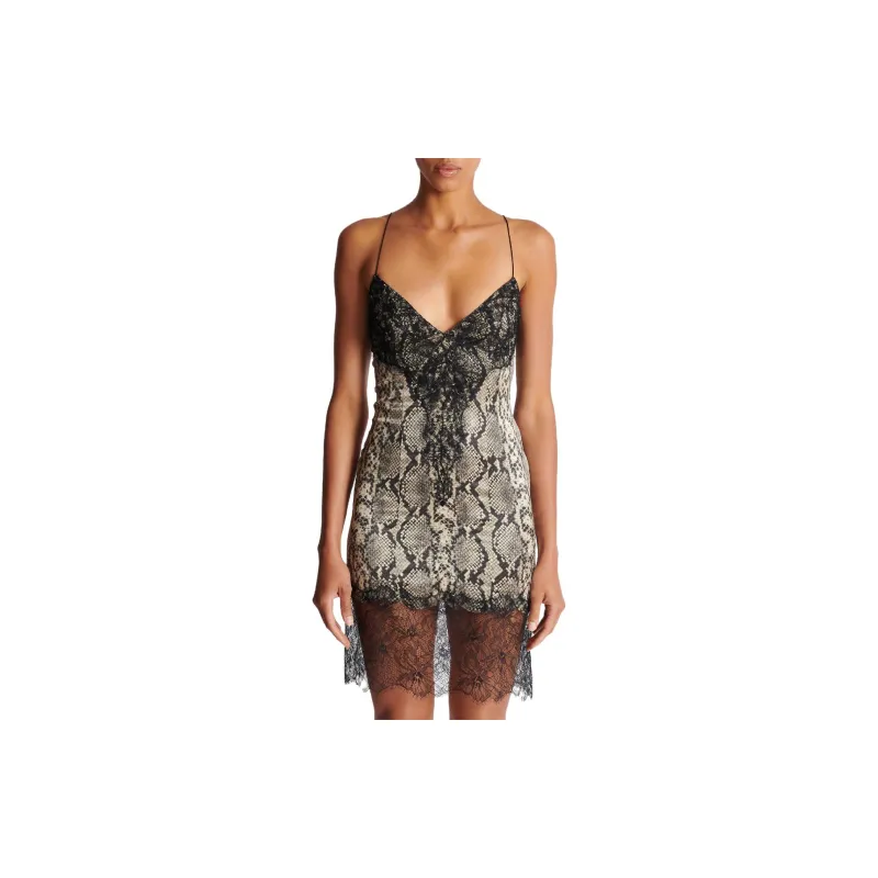 BALMAIN Python print Lace Minidress-4