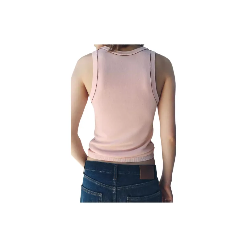 ZARA Tank Tops Women's Pink-3
