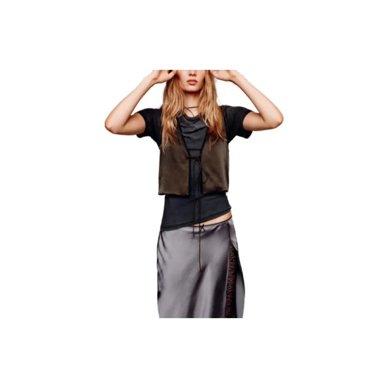 ZARA Tank Tops Women's Chocolate Brown-2