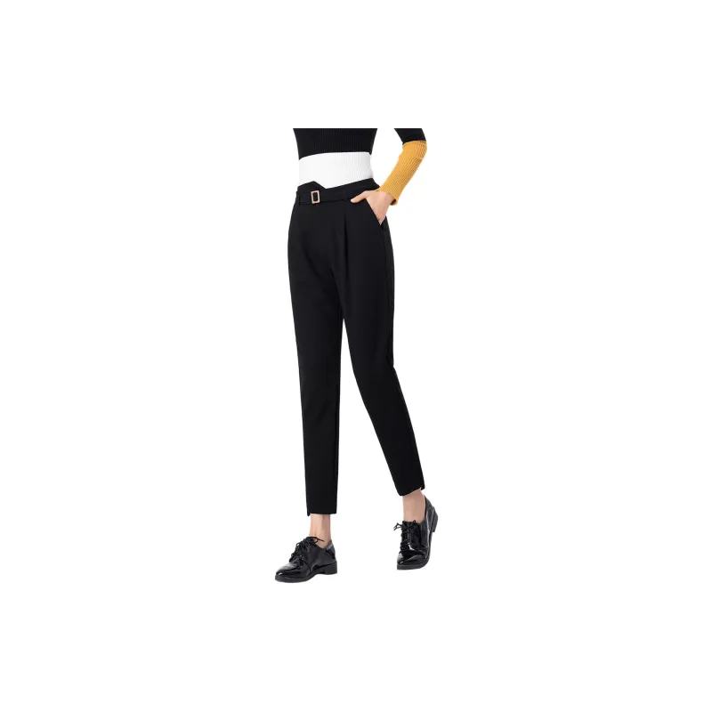 H YXIANG Casual Pants Women's Black-2