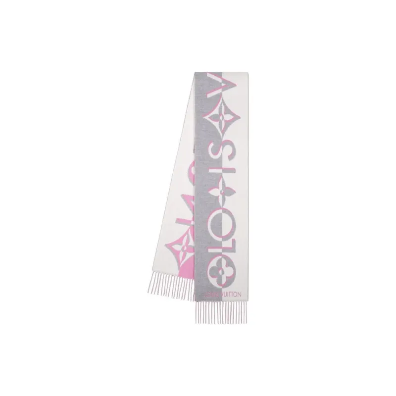 LOUIS VUITTON Knit Scarves Women's Light Gray-0