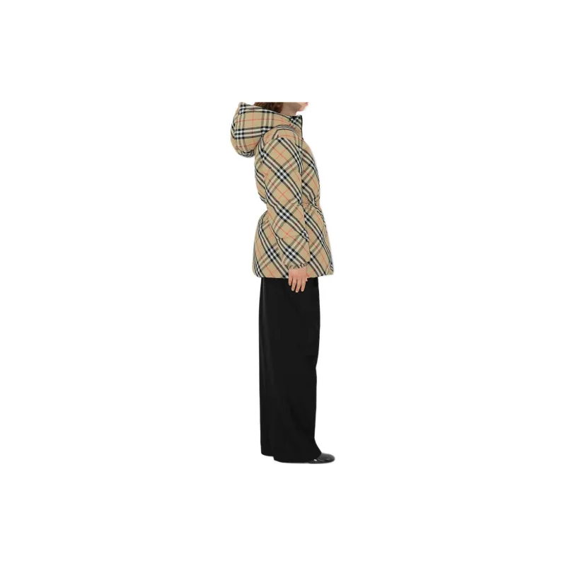 Burberry Reversible Check Nylon Puffer Jacket 'Sand'-3