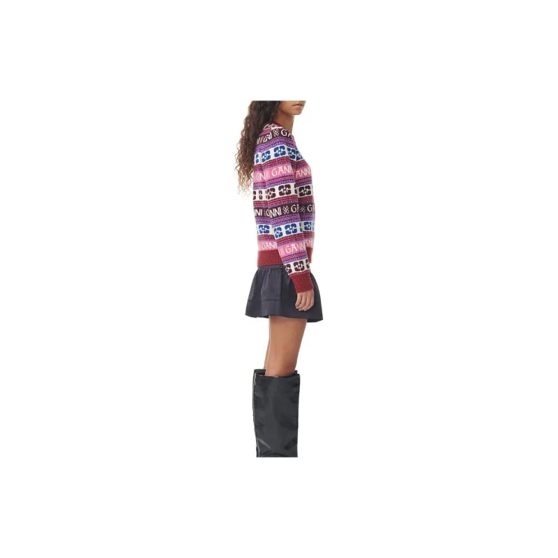 GANNI FW23 Sweater Knitwear Women's Multicolor-3