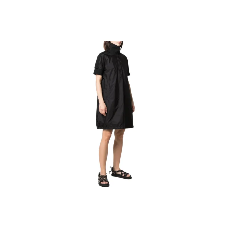 Moncler Short Sleeved Dresses Women's Black-3