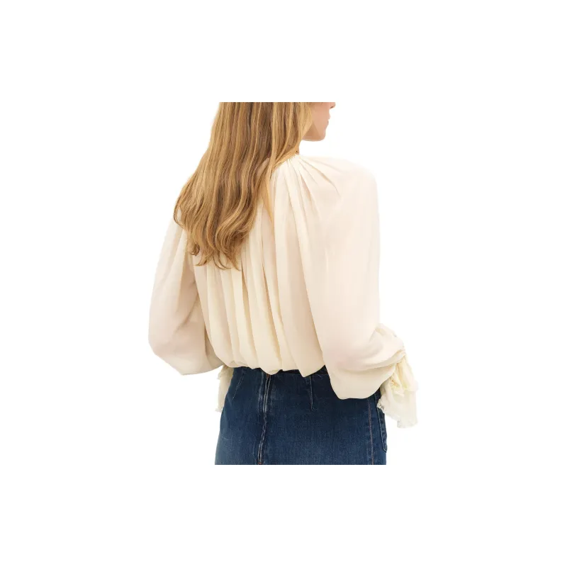 Chloé Gathered Silk Blouse-3