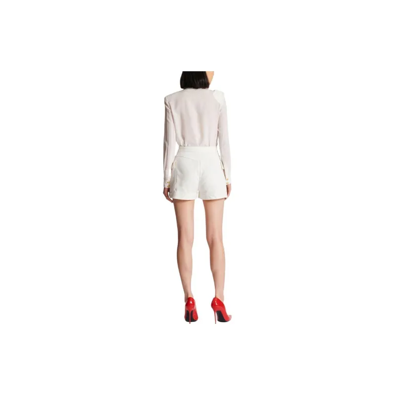 BALMAIN 6 Button Denim Shorts-3