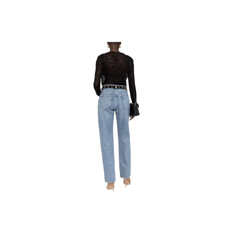 SAINT LAURENT Open knit Semi sheer Top-2