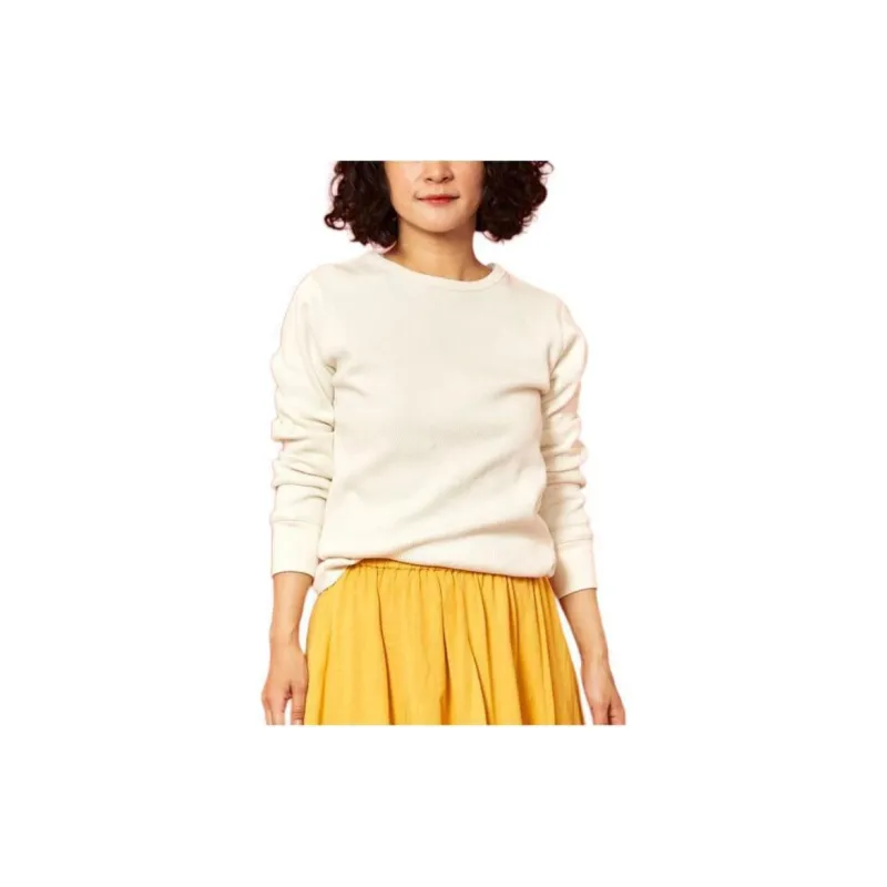FREAK'S STORE Frida Thermal Cut And Sew Sweater Women's White-1