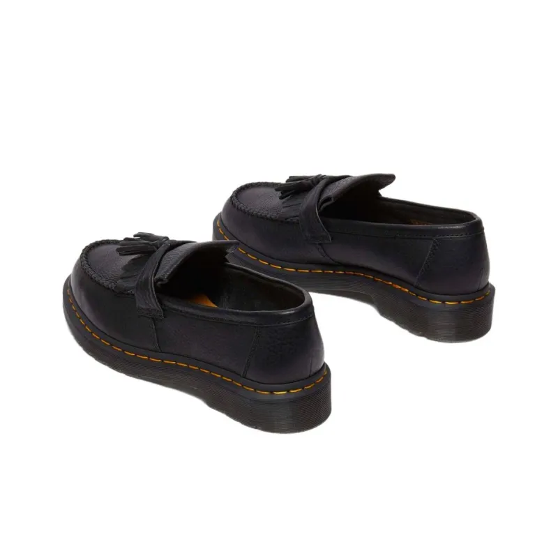 Dr. Martens Adrian Yellow Stitch Ambassador Leather Loafers Black-3