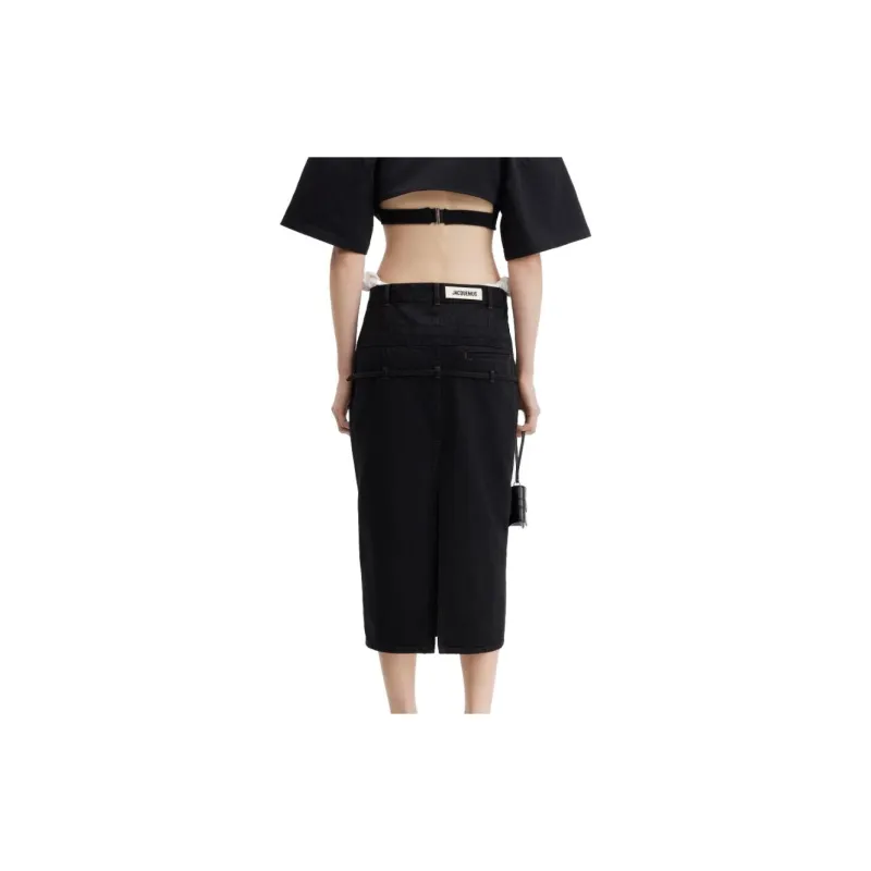 Jacquemus La Jupe De Nimes Criollo 'Light Blue/Tabac'-11