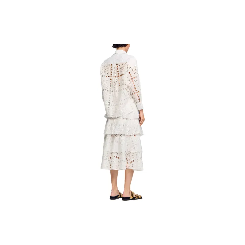 Sandro Saar Broderie-anglaise Shirt-3