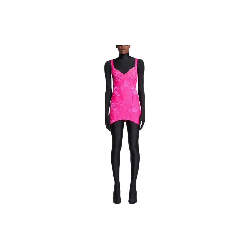 Balenciaga Lingerie Mini Dress 'Lipstick Pink'-2