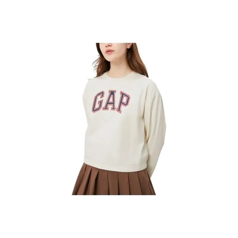 GAP T-Shirts Women's Gray White-2