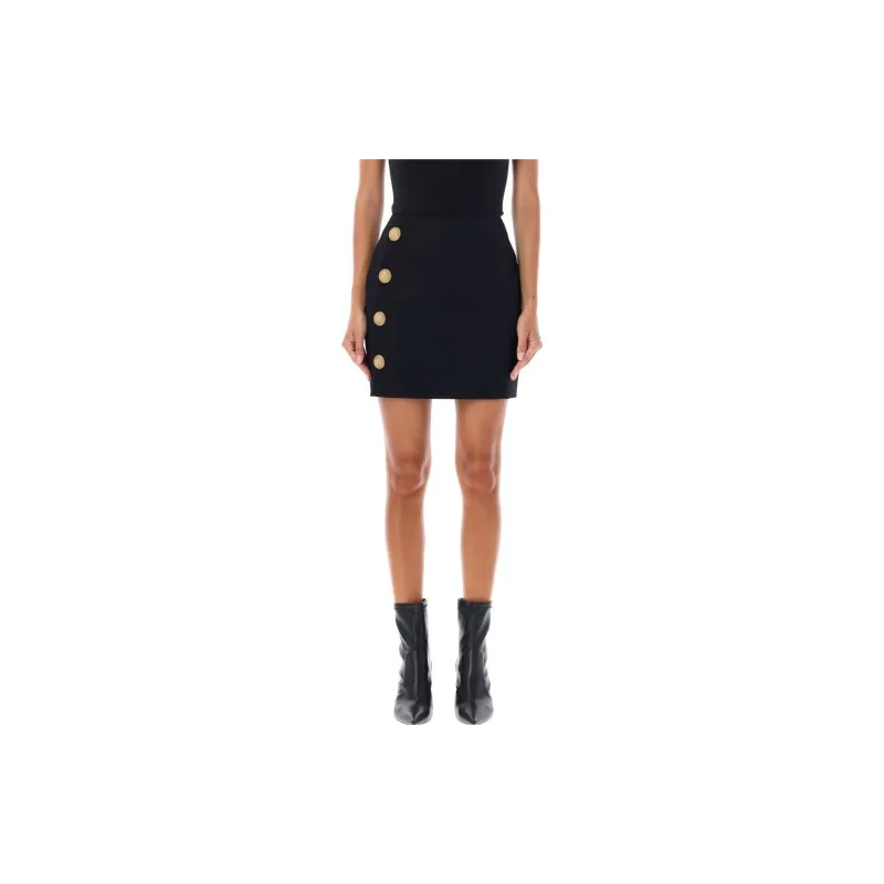 BALMAIN FW23 Casual Short Skirts Women's Black-1