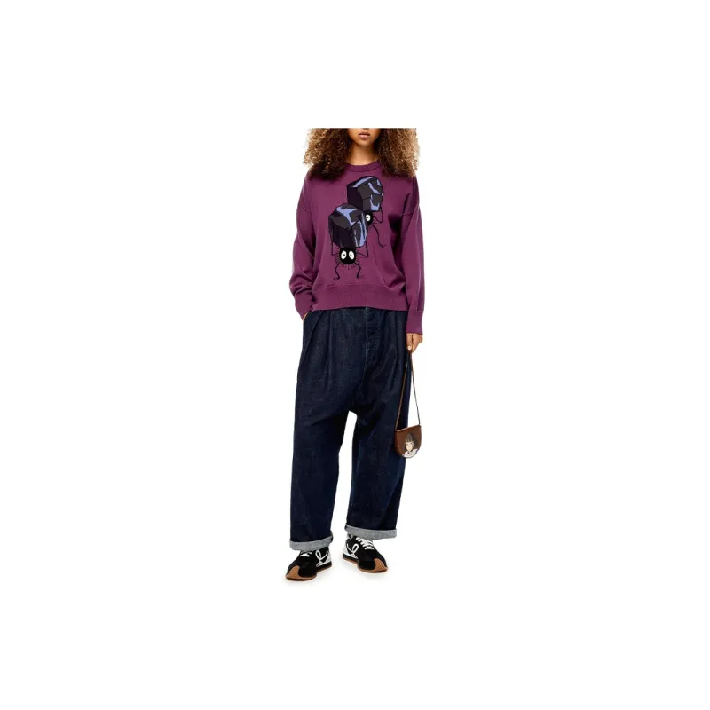 LOEWE x QIANYUQIANXUN SS22 Sweater Women's Fuchsia-1
