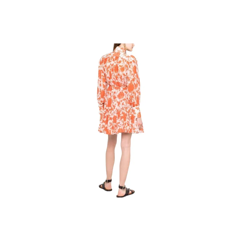 Zimmermann SS22 Long Sleeved Dress Women's Orange-2