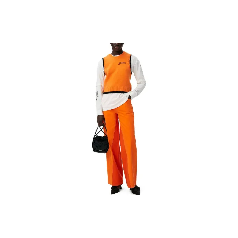GANNI O Neck Vest 'Orange'-4