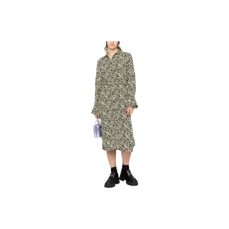 GANNI Long-Sleeved Dresses Women's Green-1