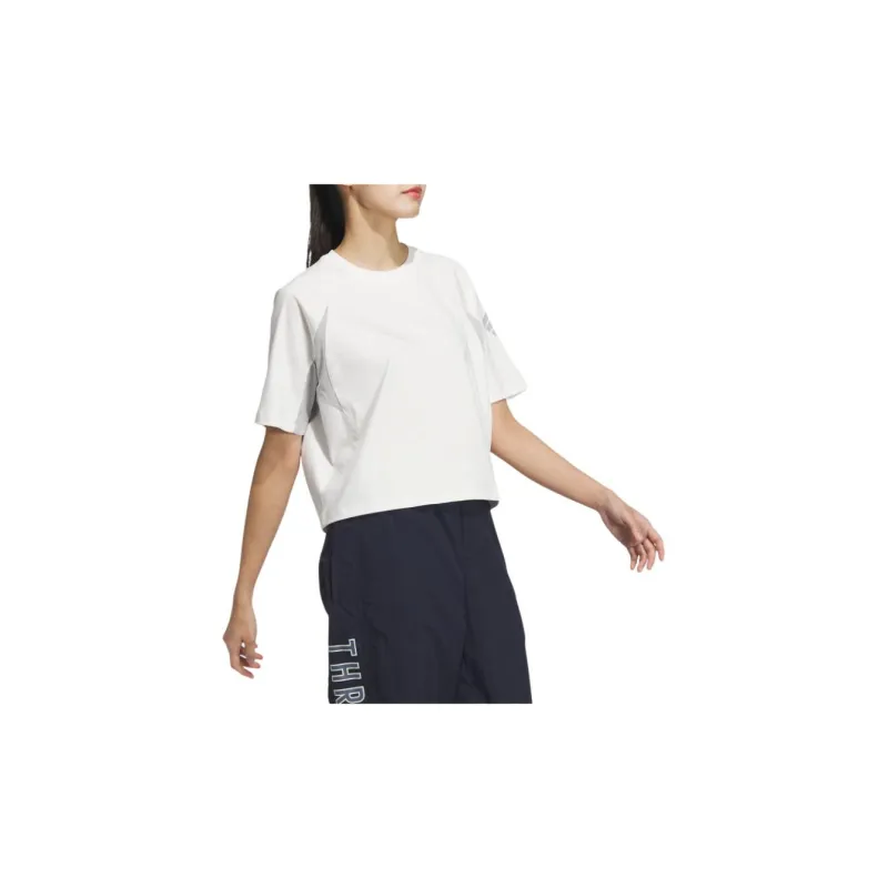 Adidas Raglan Sleeve T Shirt Women's Bright White-3