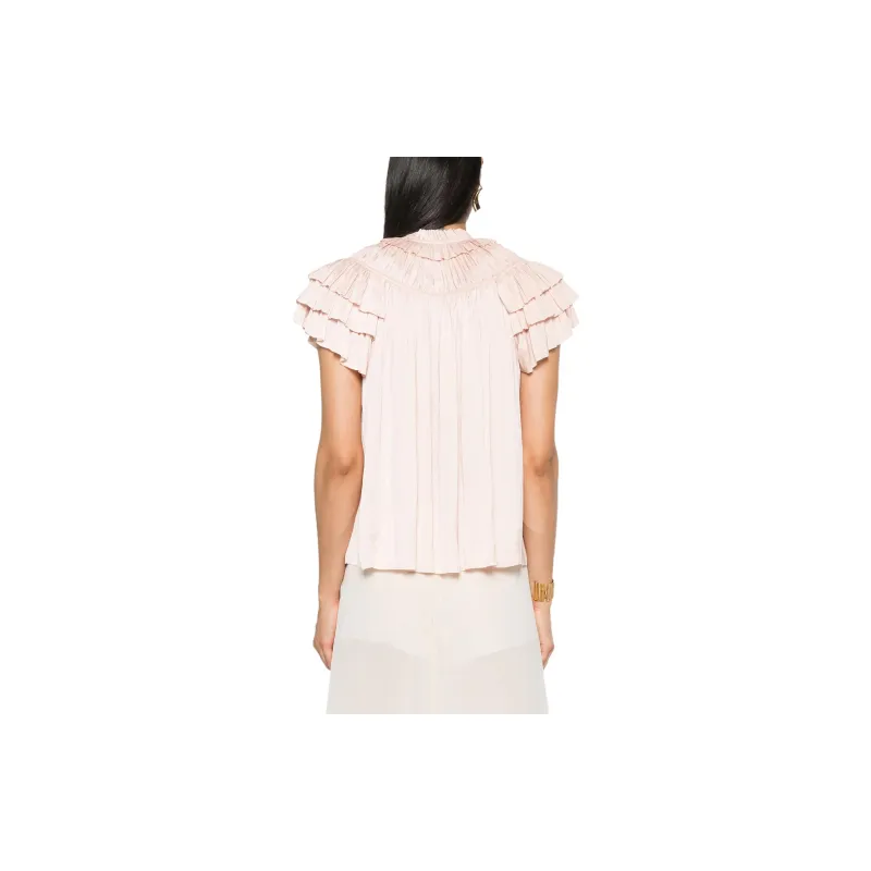 Ulla Johnson Liv Plissé-effect Blouse-2